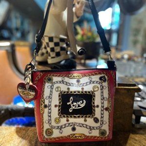 NWT Brighton Love Simply Charming Leather Bag and Key Fob